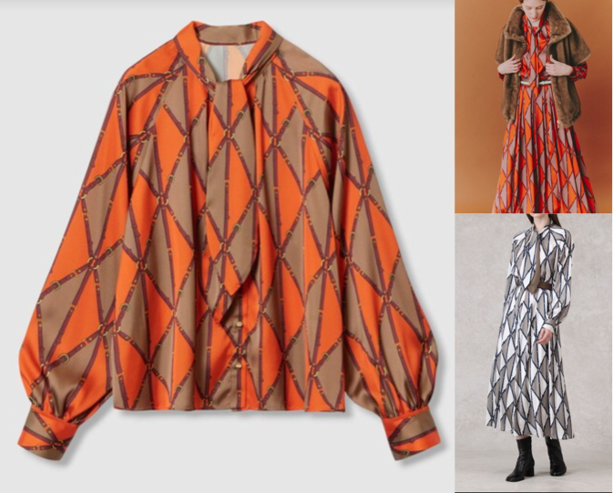 ANAYI(アナイ)オレンジのブラウス