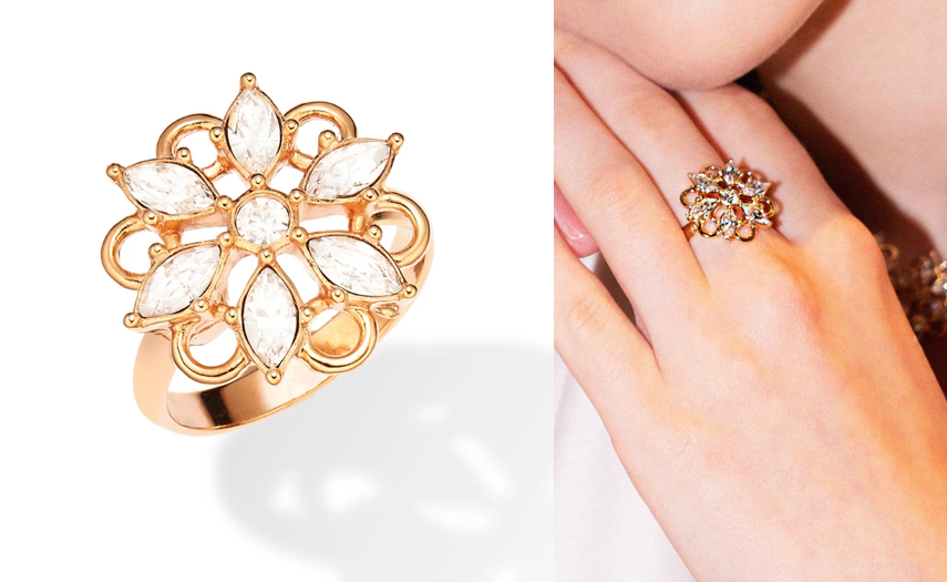 Grossé(グロッセ)ゴールドのフラワーリング