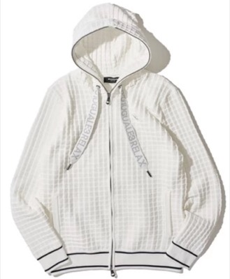 1piu1uguale3 RELAX（ウノ ピゥ ウノ ウグァーレ トレ リラックス）ホワイトのジップパーカー