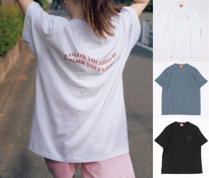 Minali（ミナリ）ホワイトxレッドのロゴTシャツ