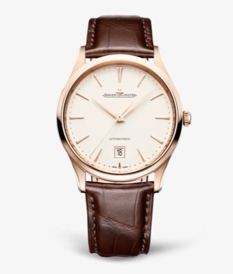 JAEGER-LECOULTRE（マスターウルトラスリム）ゴールドxブラウンの腕時計