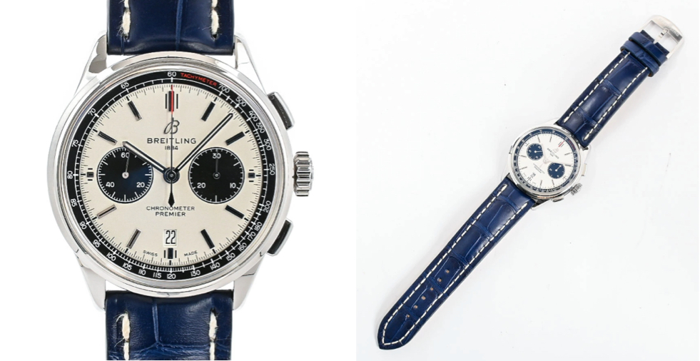 BREITLINGブラックベルトの腕時計