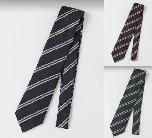 SHIPS（シップス）ネイビーのストライプネクタイ