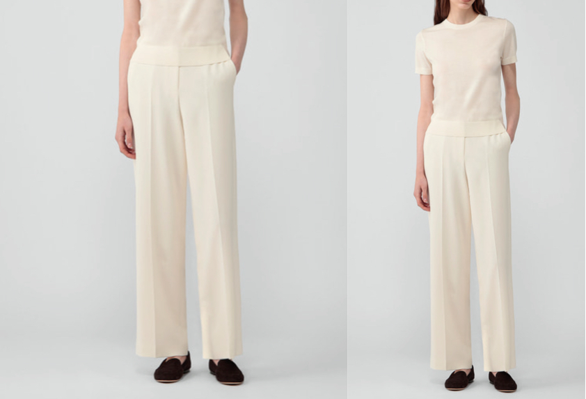 theory（セオリー）ホワイトのテーパードパンツ