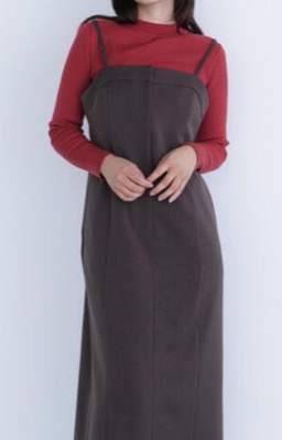 NATURAL BEAUTY BASIC(ナチュラルビューティーベーシック)ブラウンのキャミワンピース