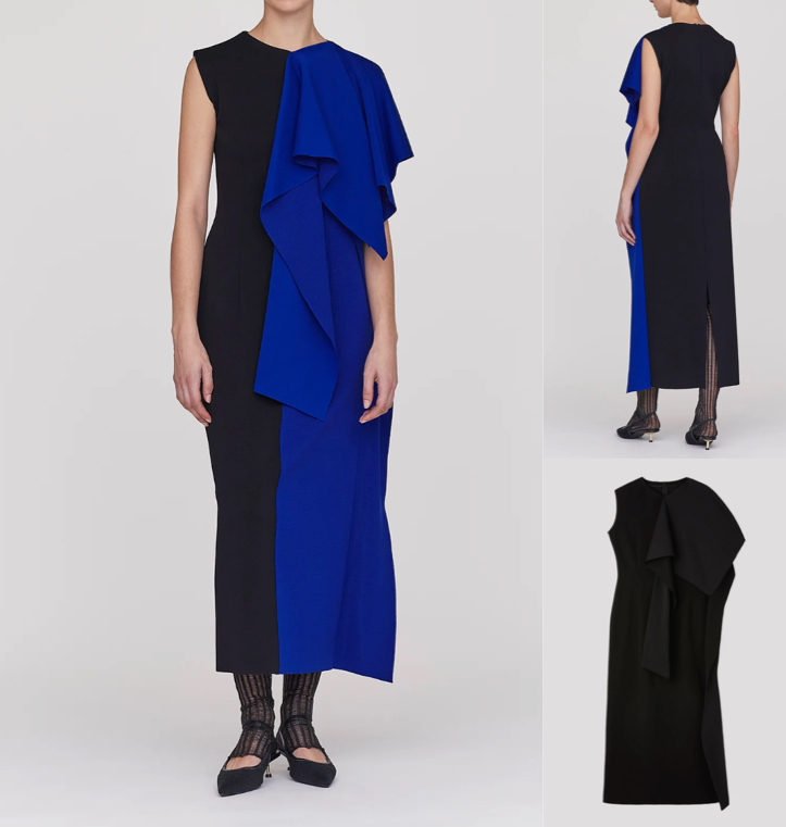 CFCLブラック×ブルーのワンピース