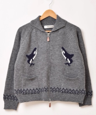 GRAPEFRUIT MOON(グレープフルーツムーン)グレーのジップアップカーディガン