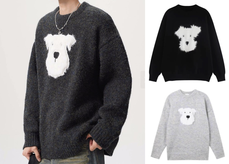 CREA WEB SHOP(クレアウェブショップ)グレーのニット