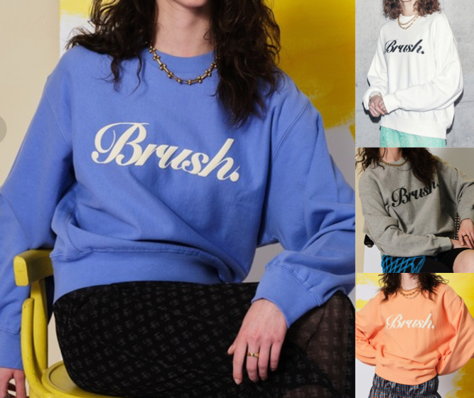 MAISON SPECIAL（メゾンスペシャル）ブルーのロゴスウェット