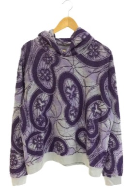 Needles(ニードルズ)パープルxグレーのプリントパーカー