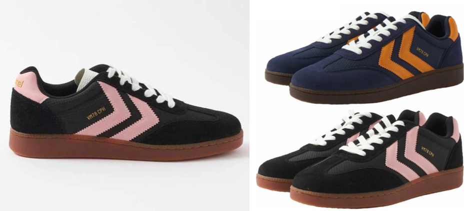 hummel(ヒュンメル)ブラックxピンクのスニーカー