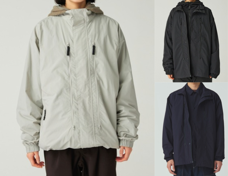 Snow Peak(スノーピーク)ライトグレーのナイロンジャケット