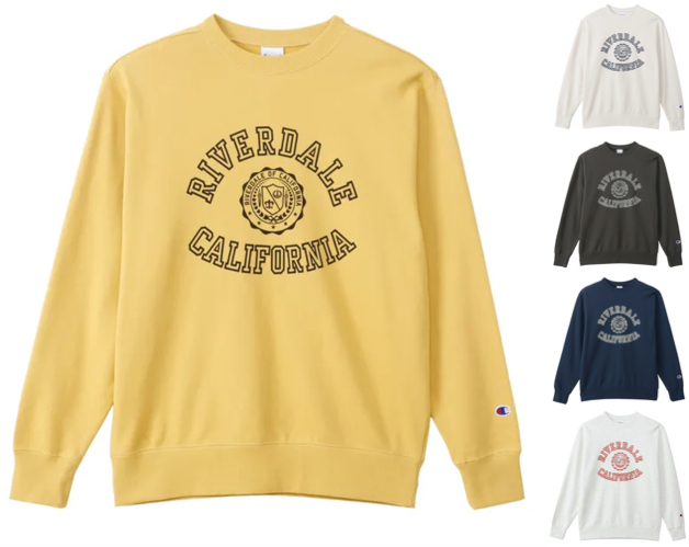 Champion(チャンピオン)イエローのプリントスウェット