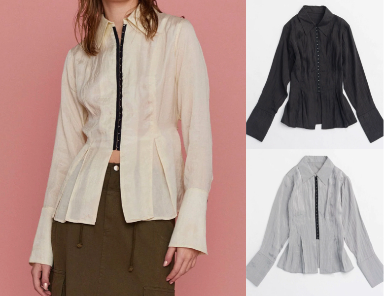 MAISON SPECIAL(メゾンスペシャル)ホワイトのツイルシャツ