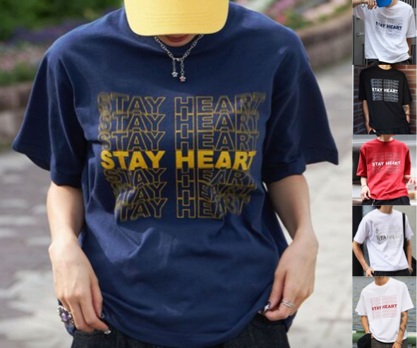 FFEIN(フェイン)ネイビーのメッセージロゴTシャツ