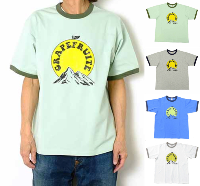 BARNS（バーンズ）ミントグリーンのプリントTシャツ