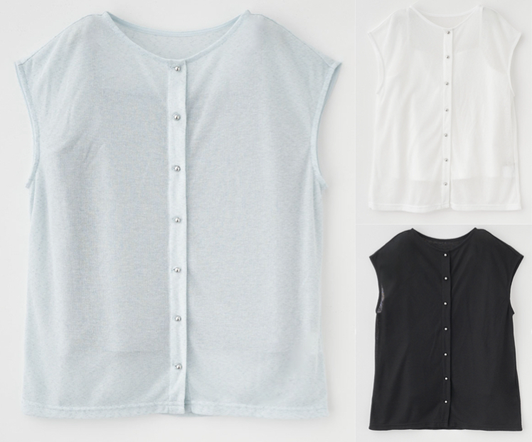 stola.（ストラ）ライトブルーのシアートップス