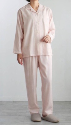 NAIGAI(ナイガイ)ライトピンクのストライプパジャマ