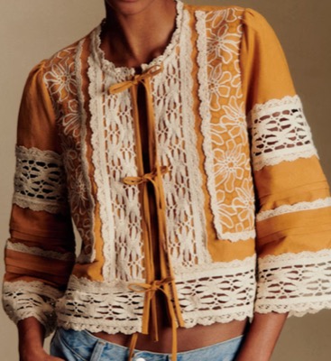 SEZANE（セザンヌ）オレンジのクロシュ編み