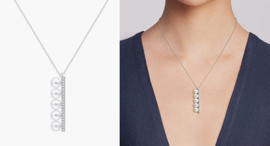 TASAKI(タサキ)シルバーxダイヤx5連パールのネックレス