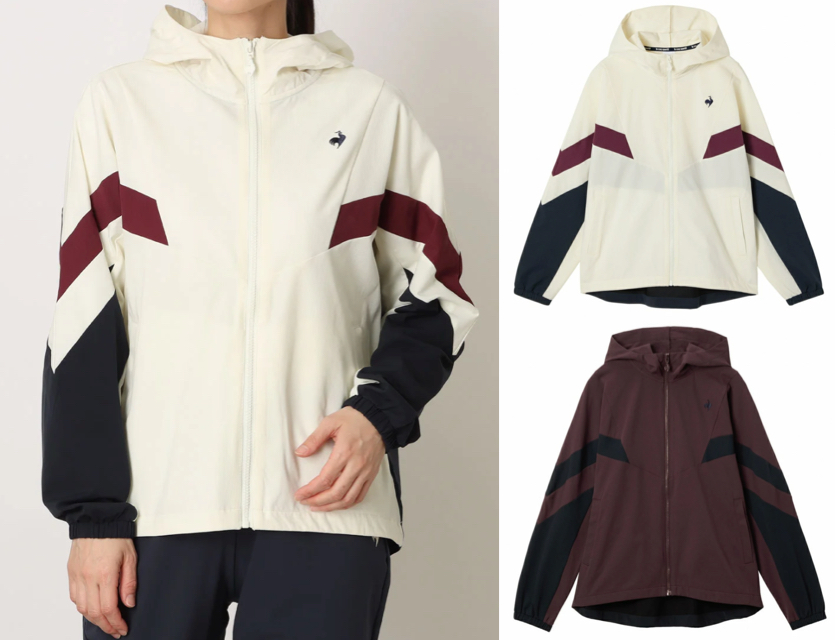 le coq sportif（ルコックスポルティフ）ホワイトのフーディージャケット