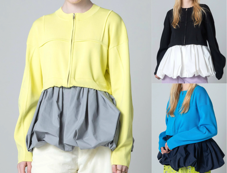 AULA AILA（アウラアイラ）イエローのバルーンニット