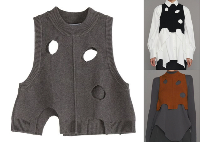 UN3D.(アンスリード)グレーのホールデザインベスト