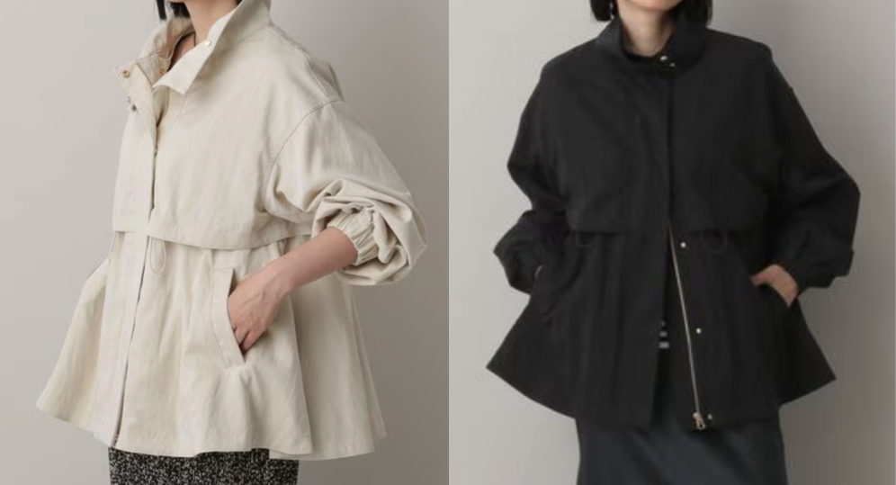 A part by(アパートバイ)アイボリーのフーディブルゾン