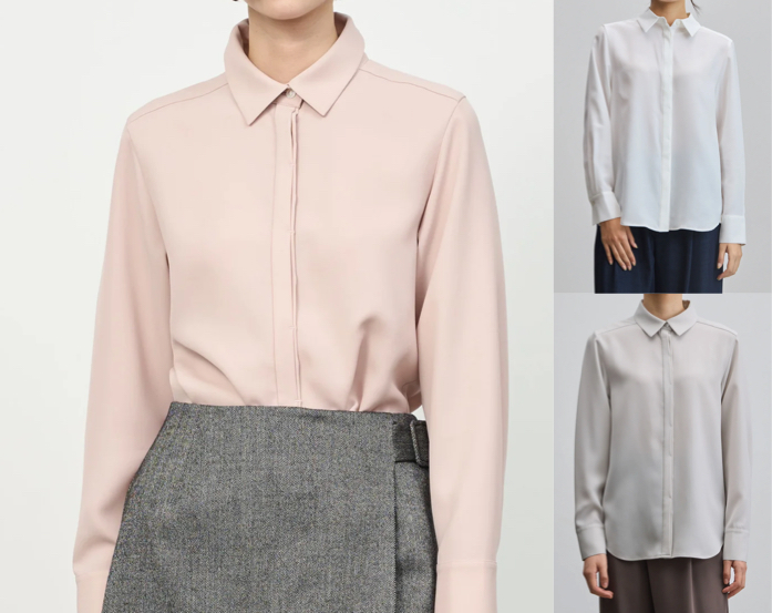 SOEJU(ソージュ)ピンクのマットシャツ