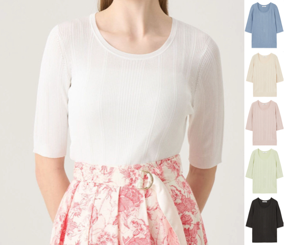 ANAYI(アナイ)ホワイトのニット