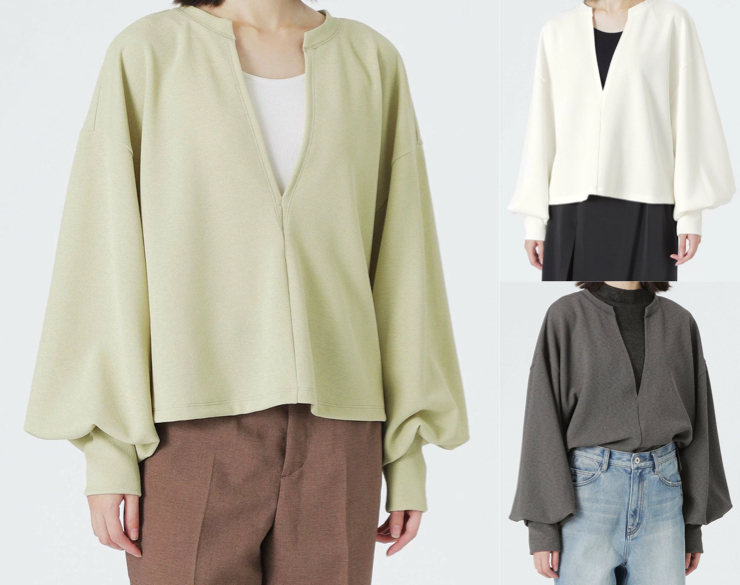 LOVELESS(ラブレス)ライトイエローのVネックニット