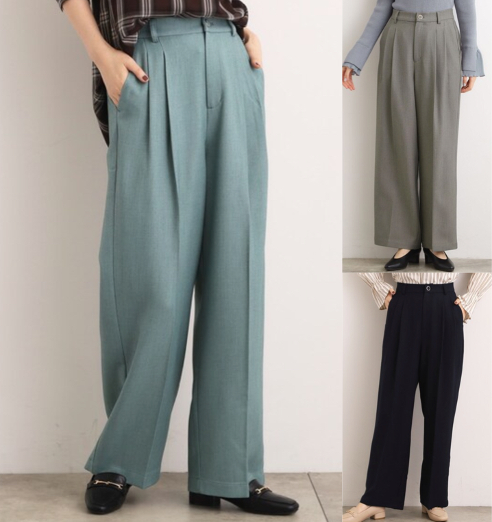 grove(グローブ)ブルーグリーンのワイドパンツ
