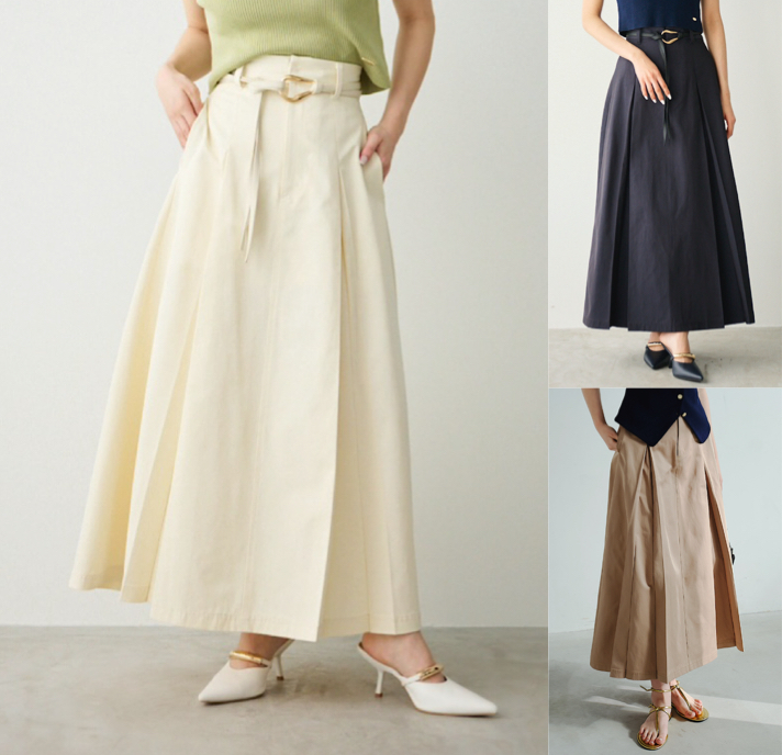 Aimeine(エメイン)アイボリーのチノスカート