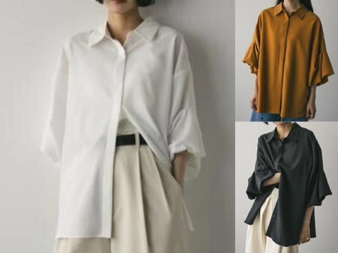 STYLEMIXER(スタイルミキサー)ホワイトのシャツブラウス