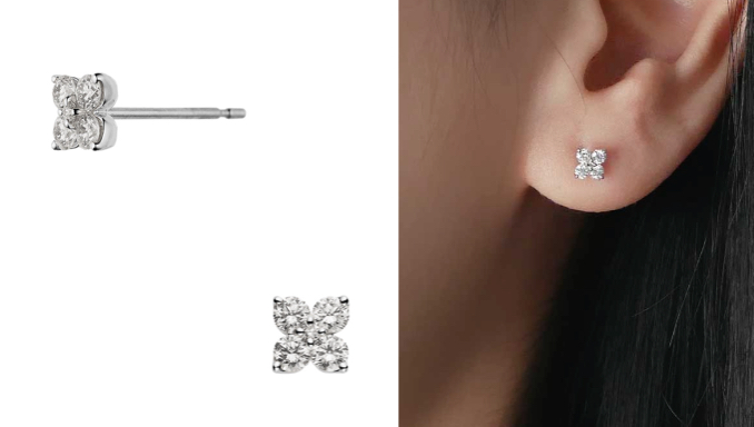 VENDOME AOYAMA（ヴァンドーム青山）シルバーxダイヤのピアス