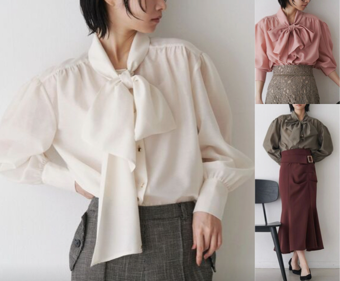 TONALホワイトのボウタイジャケット