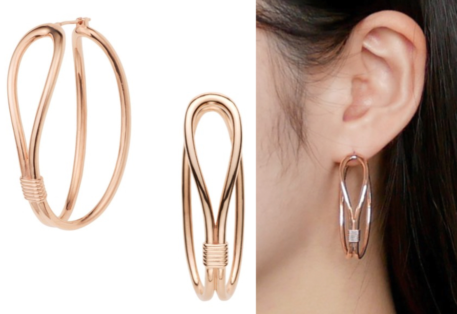 Vendome Aoyama(ヴァンドーム青山)ピンクゴールドのフープピアス