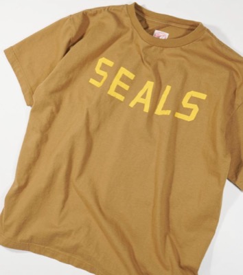 FULLCOUNT（フルカウント）ブラウンのロゴTシャツ