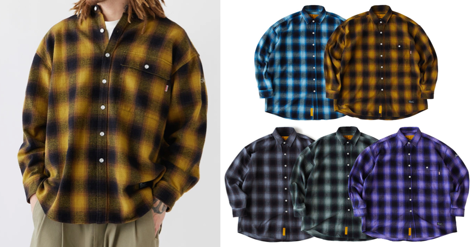 【 F.A.T. 】 ×【 BIG MAC 】イエローxブラックのチェック柄シャツ