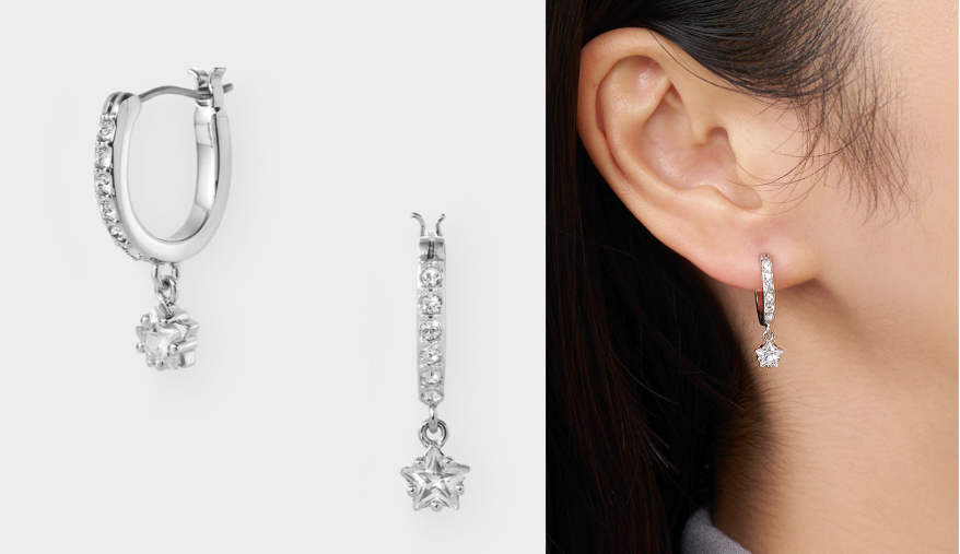 VENDOME BOUTIQUE（ヴァンドームブティック）シルバーxダイヤのピアス