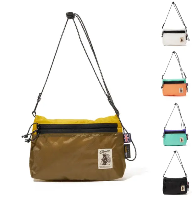 juglansカーキ×イエローのショルダーバッグ