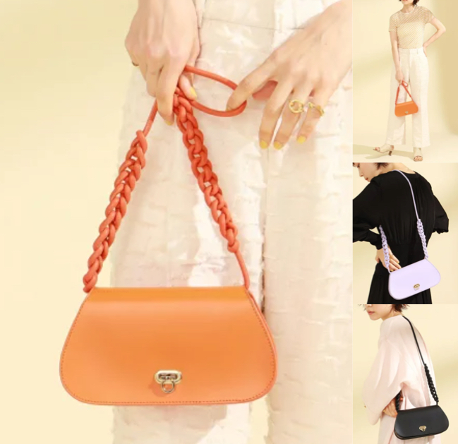 Ray BEAMS / オーバル ミニ バッグ
ORANGE オレンジのミニバッグ