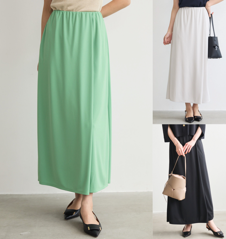 LOUNIE（ルーニィ）グリーンのロングスカート