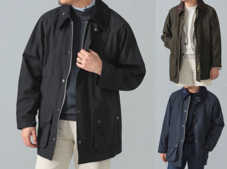 BEAMS(ビームス)ブラックのバブアジャケット