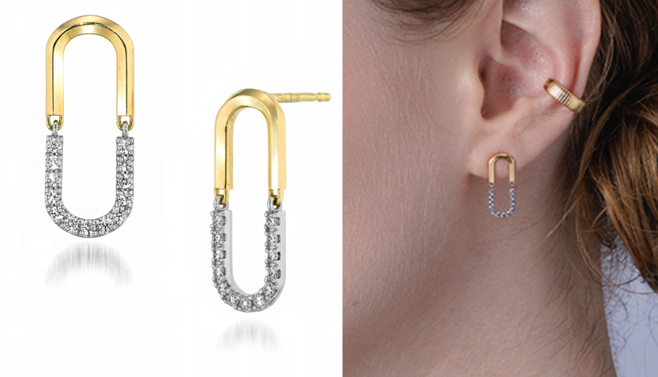 STAR JEWELRY（スタージュエリー）ゴールドxシルバーのピアス