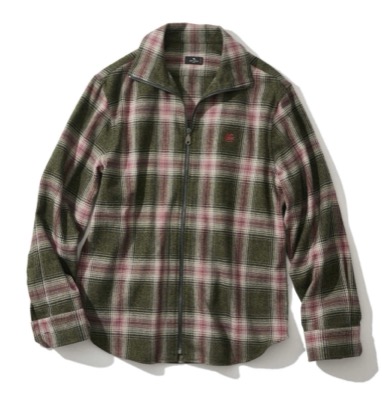 ETRO（エトロ）グリーンのチェック柄ブルゾン