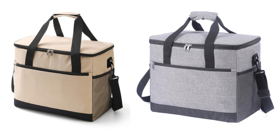 ベージュのクーラーバッグ