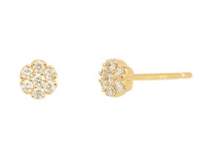 Ponte Vecchio（ポンテヴェキオ）イエローゴールドxダイヤのピアス