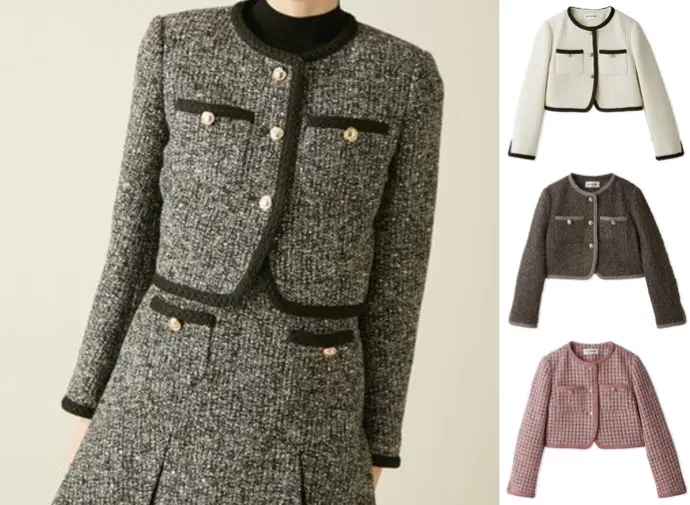 LILY BROWN（リリー ブラウン）ブラックのツイードジャケット