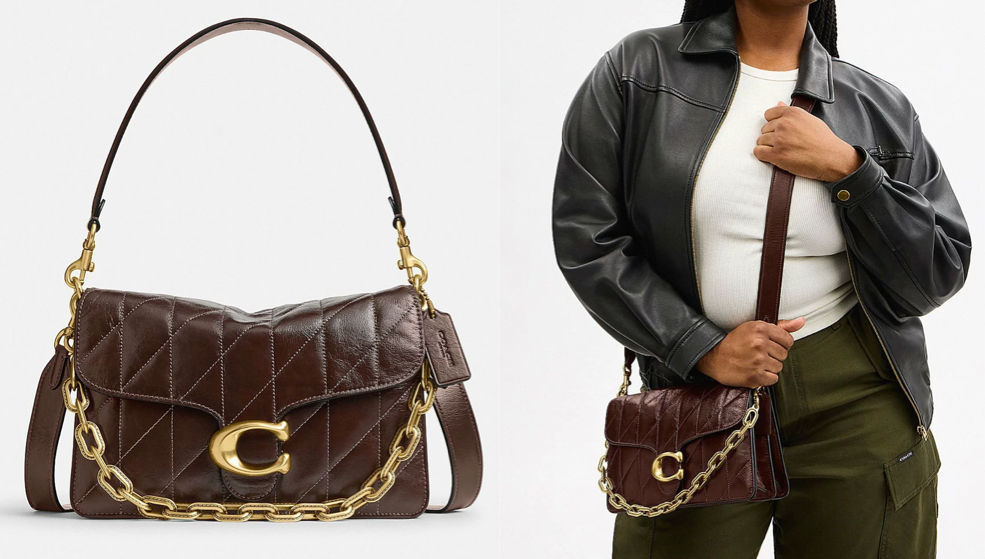 COACH（コーチ）ブラウンのキルティングバッグ